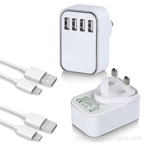 Phone accessories mobile EU AU UK US Round Dual USB Ports Wall Charger Power Adapter Plug